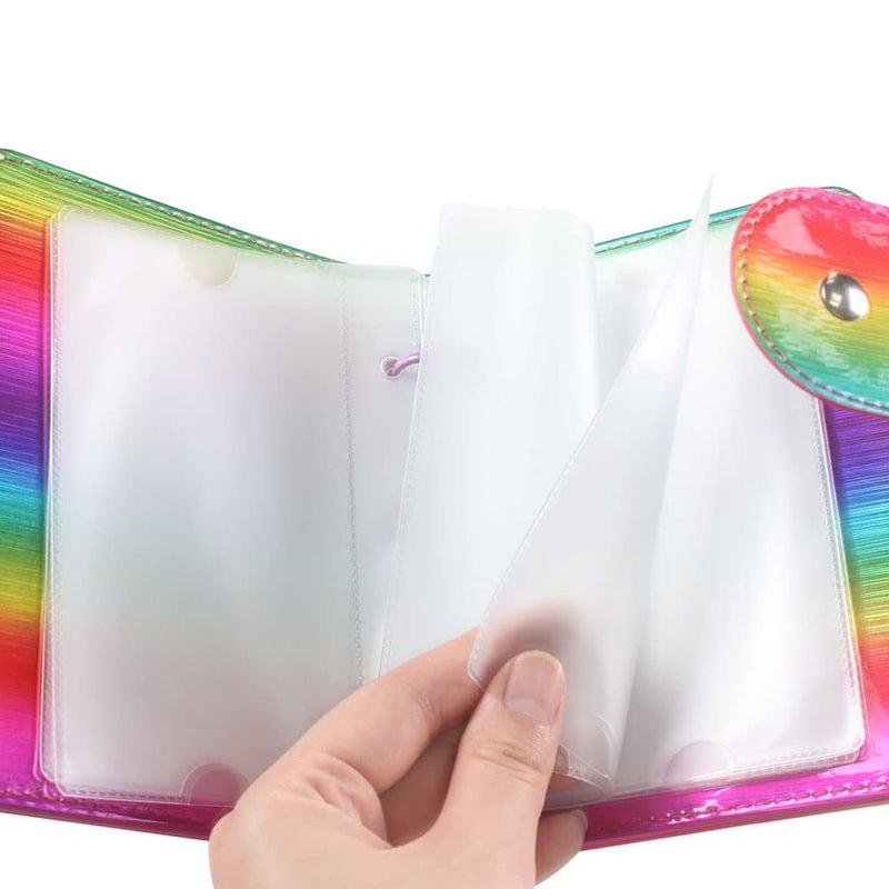 DRDS 20 Slots Nail Art Stamp Plate Holder Stamping Plates Storage Bag Cases Rainbow Practical Empty Rectangle Plates Big Size 6.0X12.0CM Organizers - Image 4